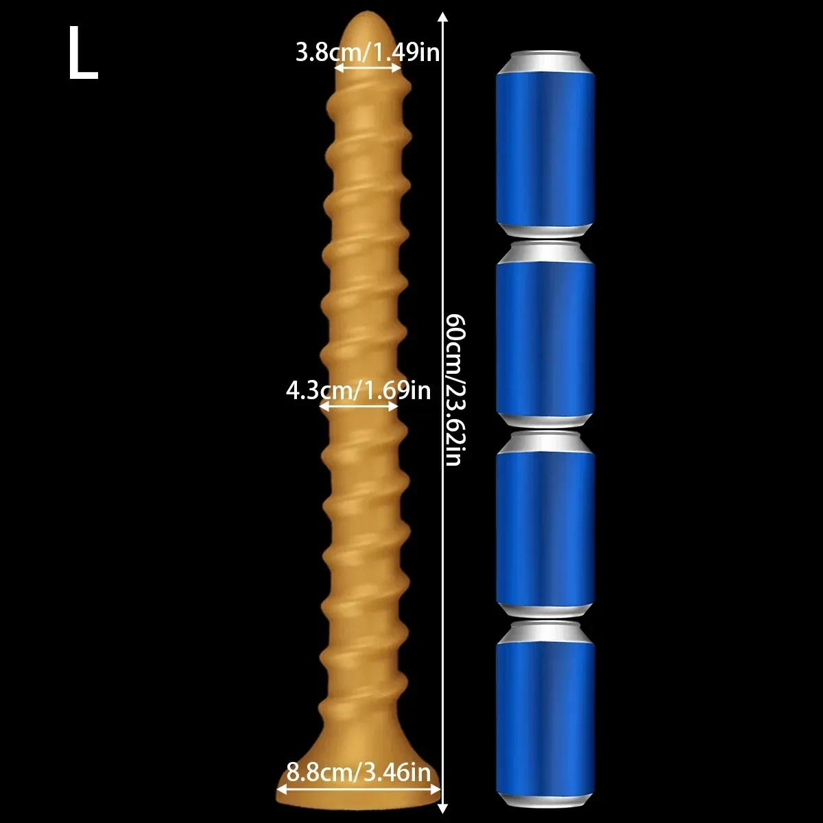 plug anal conico silicona medica gris