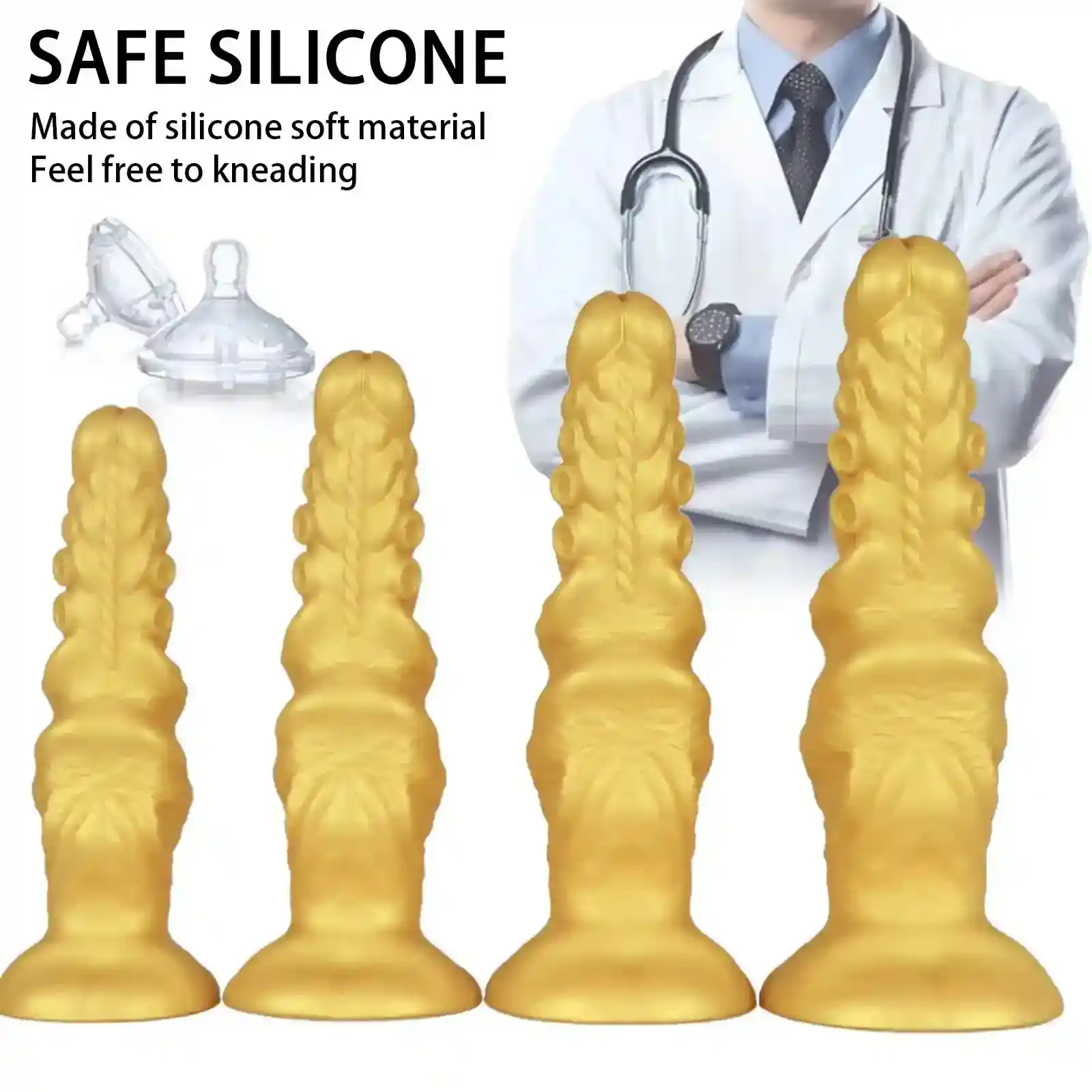 plug anal cuerpo seguro con ventosa grande