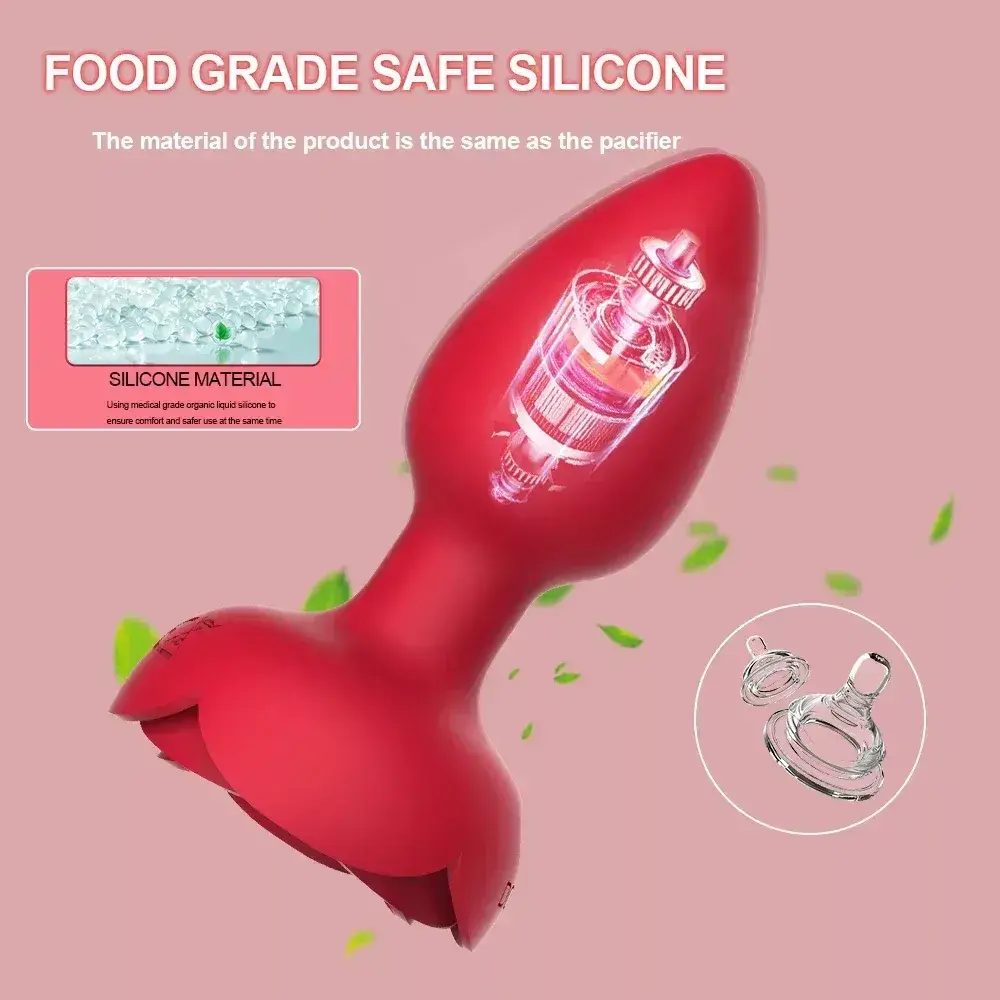 plug anal led rosa silicona
