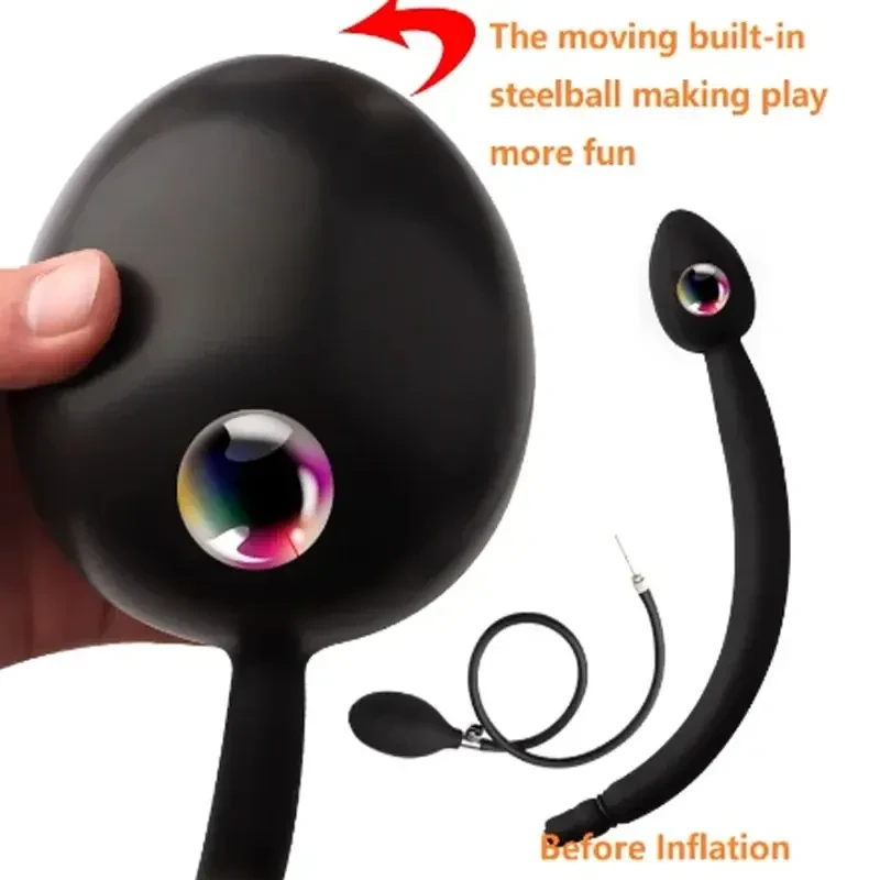 plug anal marron inflable con cola