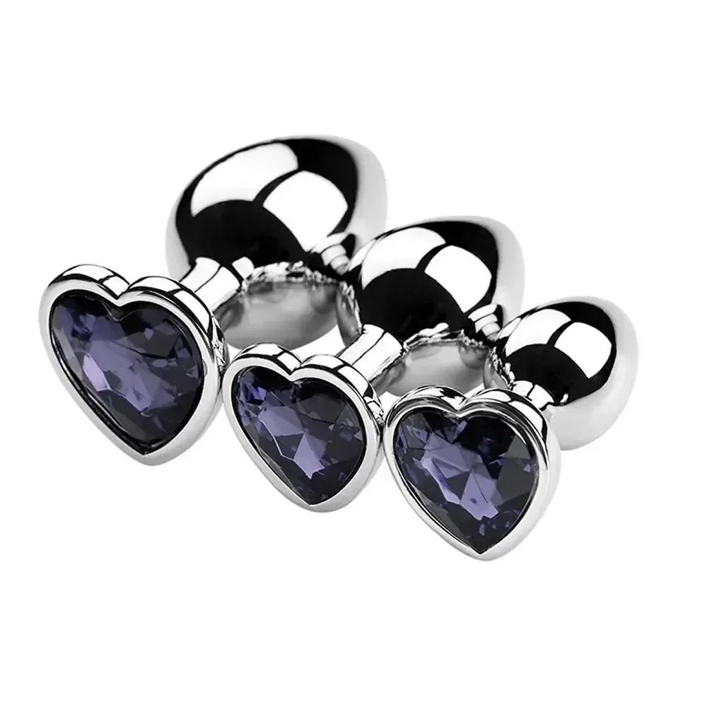 plug anal metal liso para placer