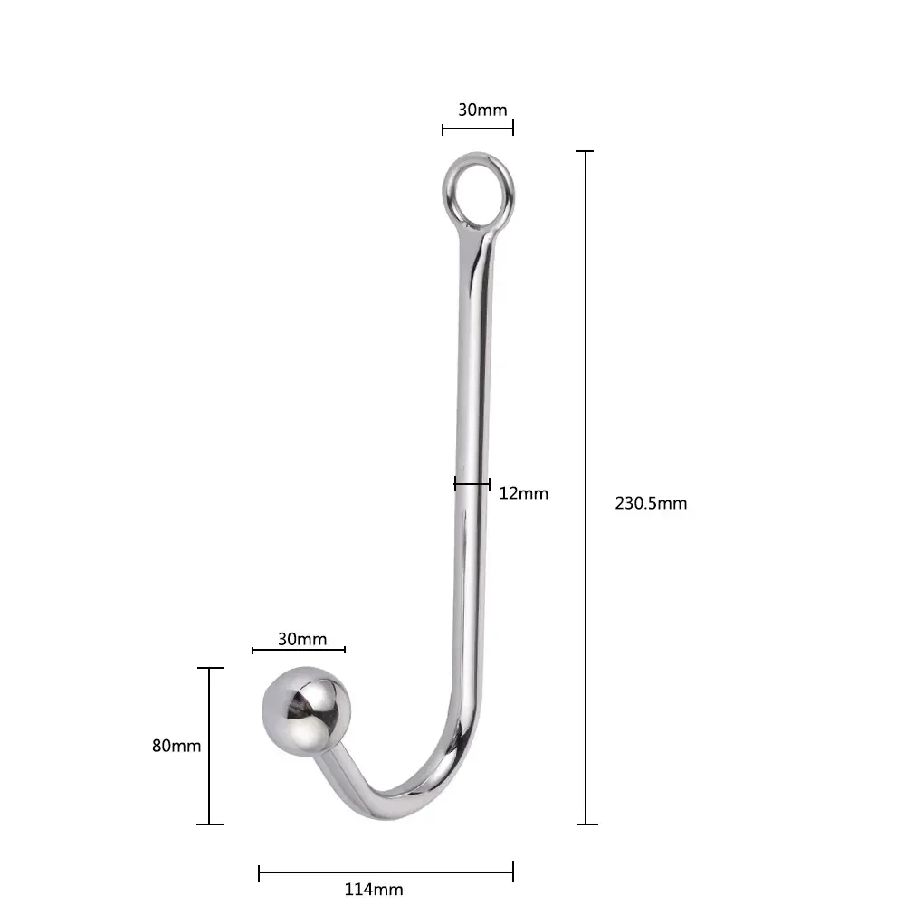 plug anal metalico con asa para control