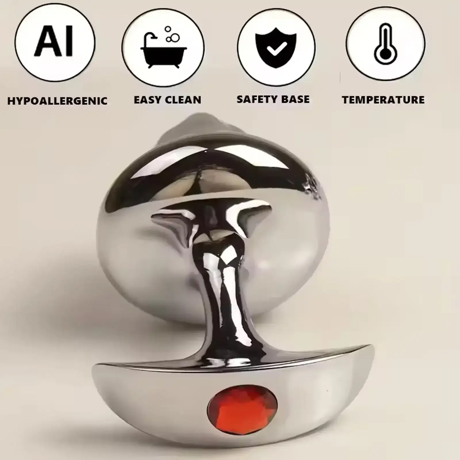 plug anal metalico para juego de temperatura