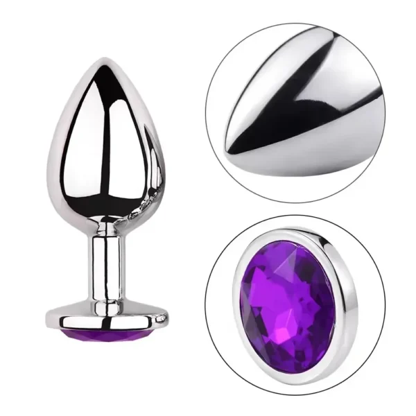 plug anal morado oscuro alta calidad metal