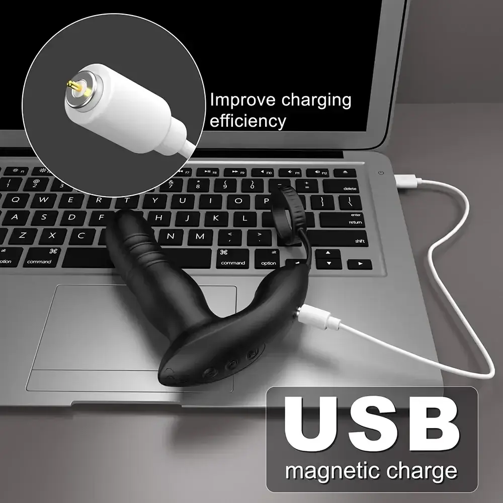 plug anal negro 10 modos vibracion