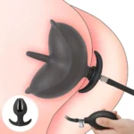 plug anal negro con base curva