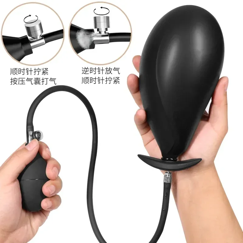 plug anal negro expandible metalico