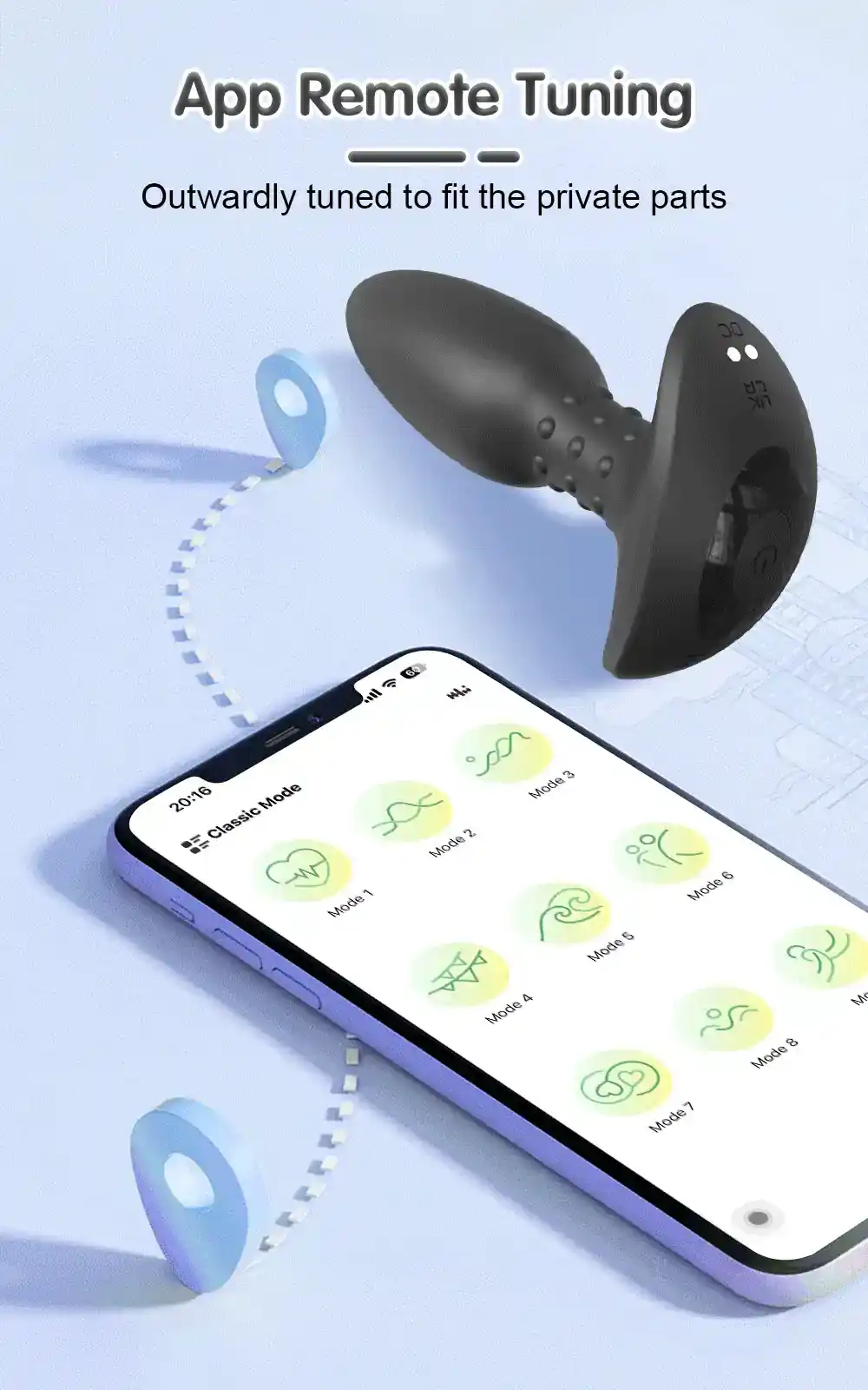 plug anal negro silicona controlada app