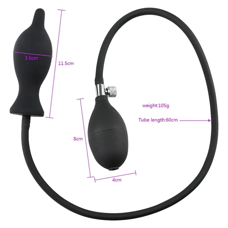 plug anal negro tpe metalico