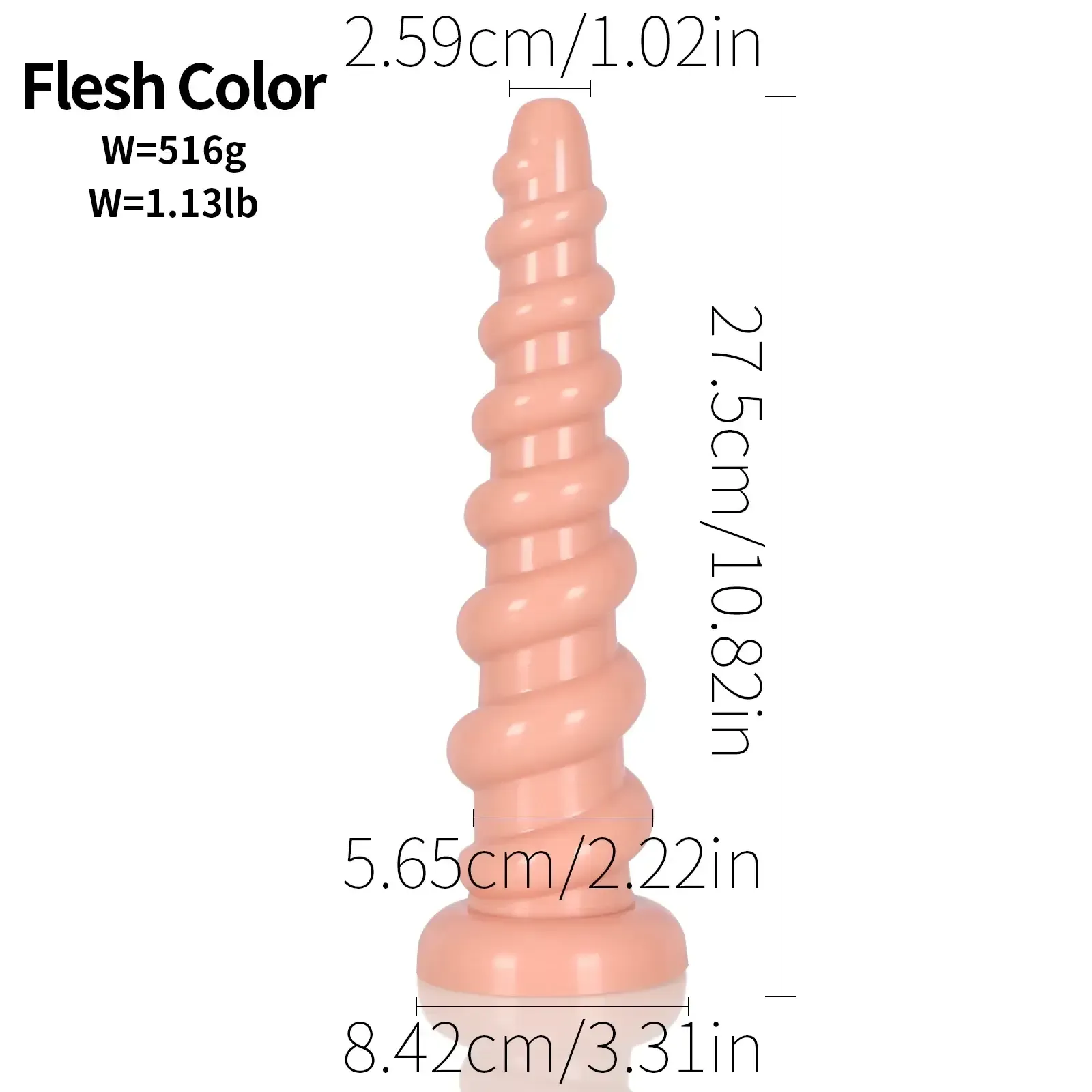 plug anal plastico espirales estimulantes