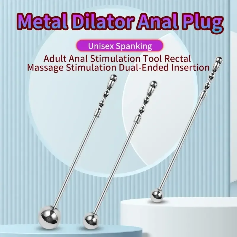 plug anal plateado con detalle perlas