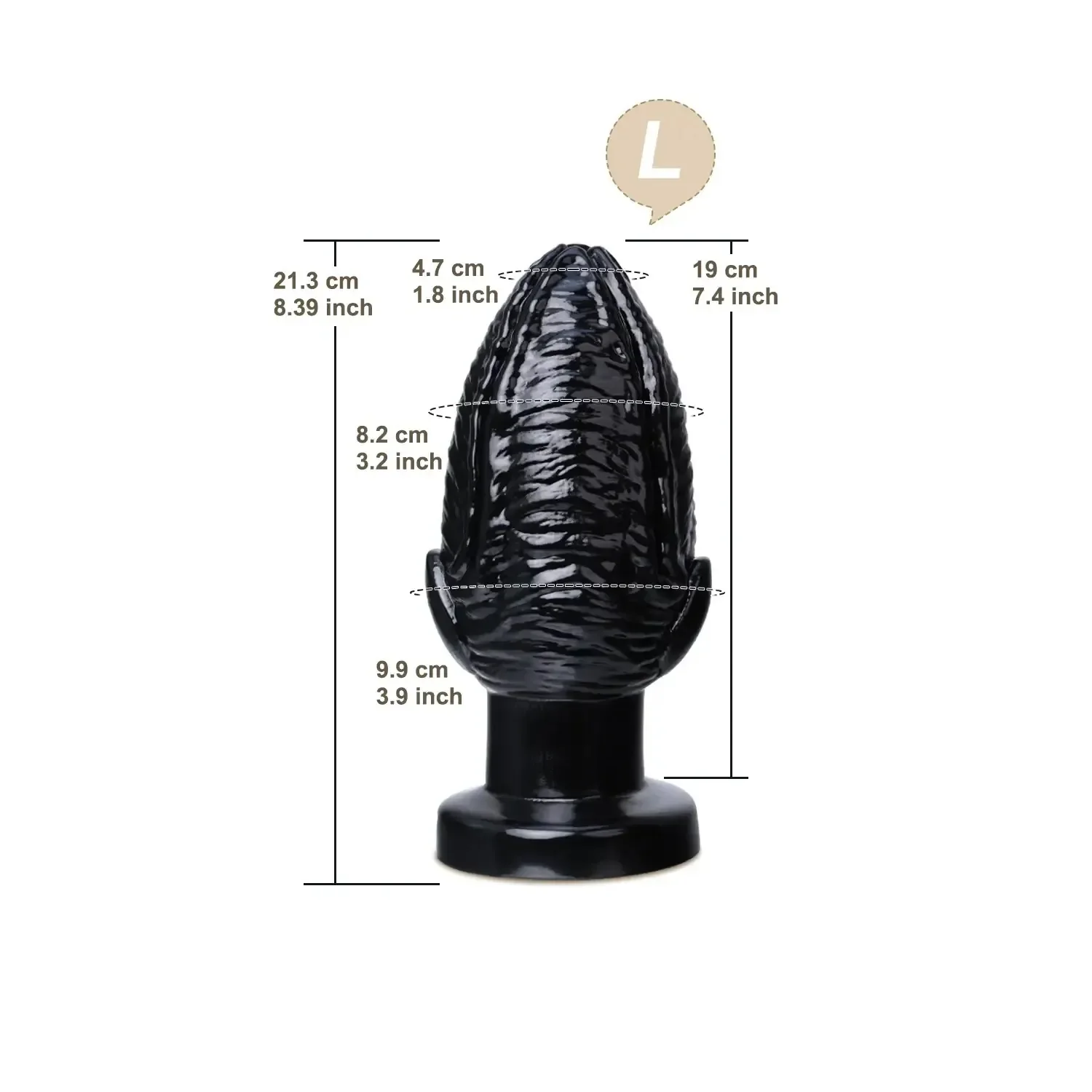 plug anal pvc ergonómico texturizado