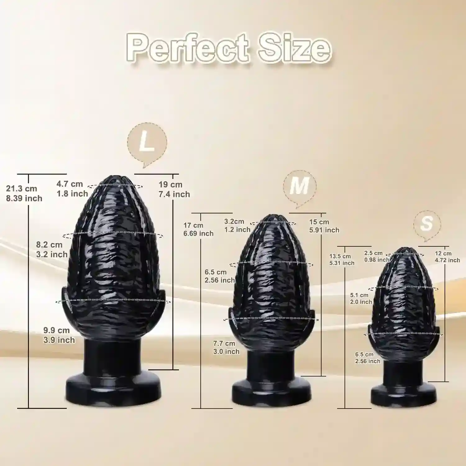 plug anal pvc puño texturizado ergonómico