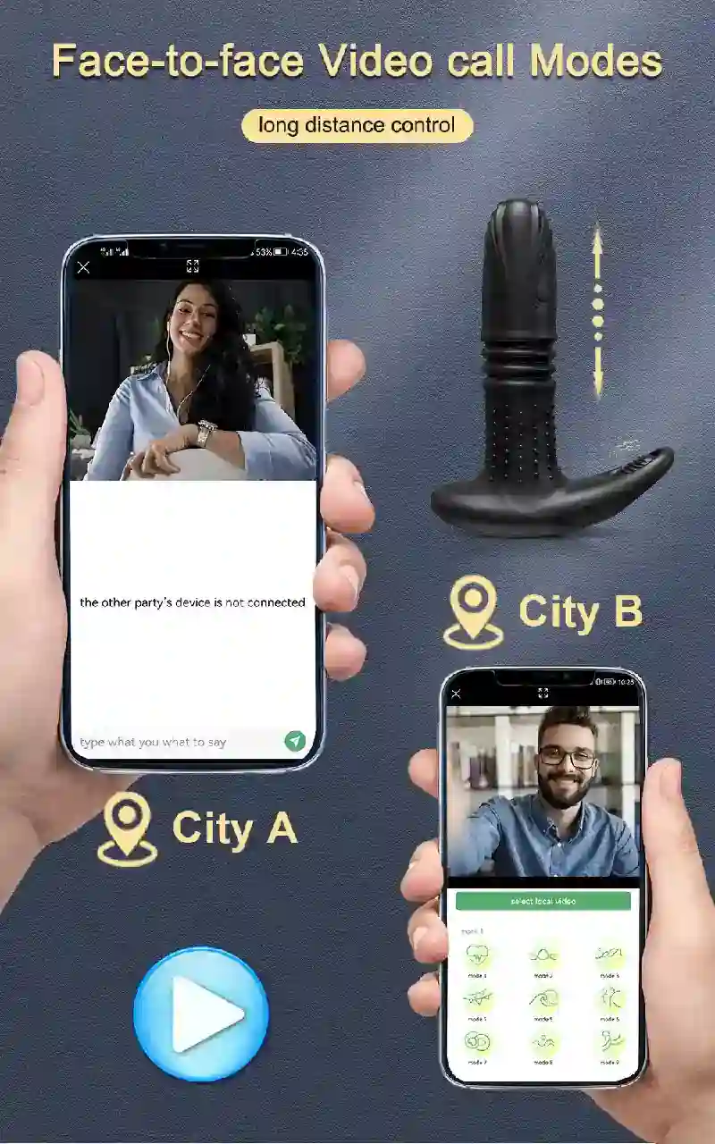 plug anal silicona con modos de video