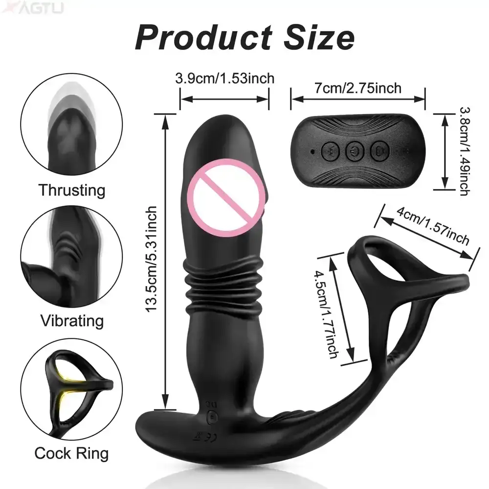 plug anal silicona control remoto vibrador