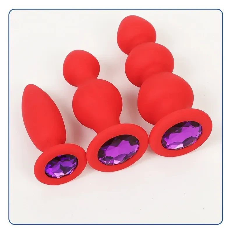plug anal silicona medica diamantes pequenos mujer