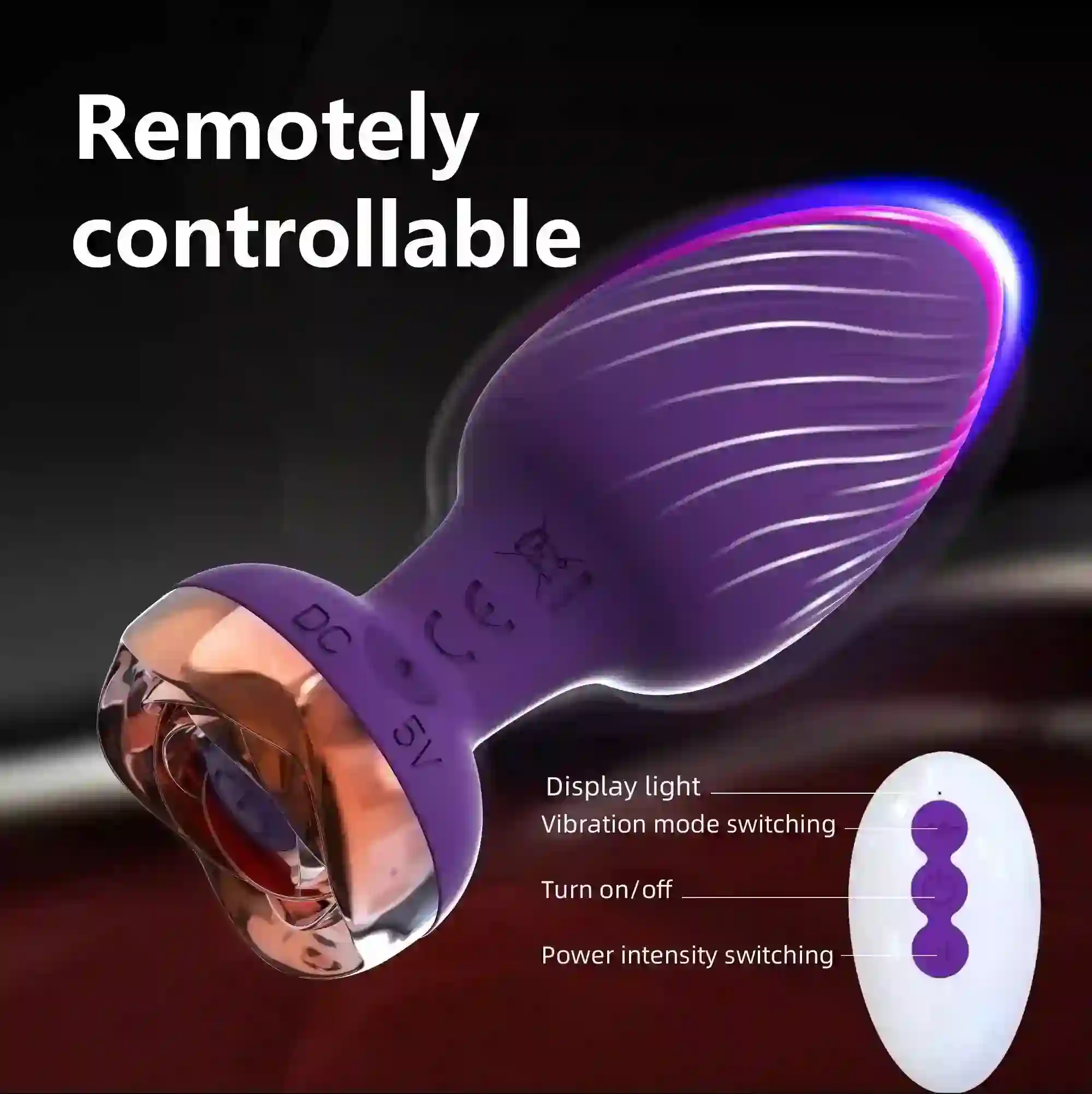 plug anal silicona medica recargable remoto