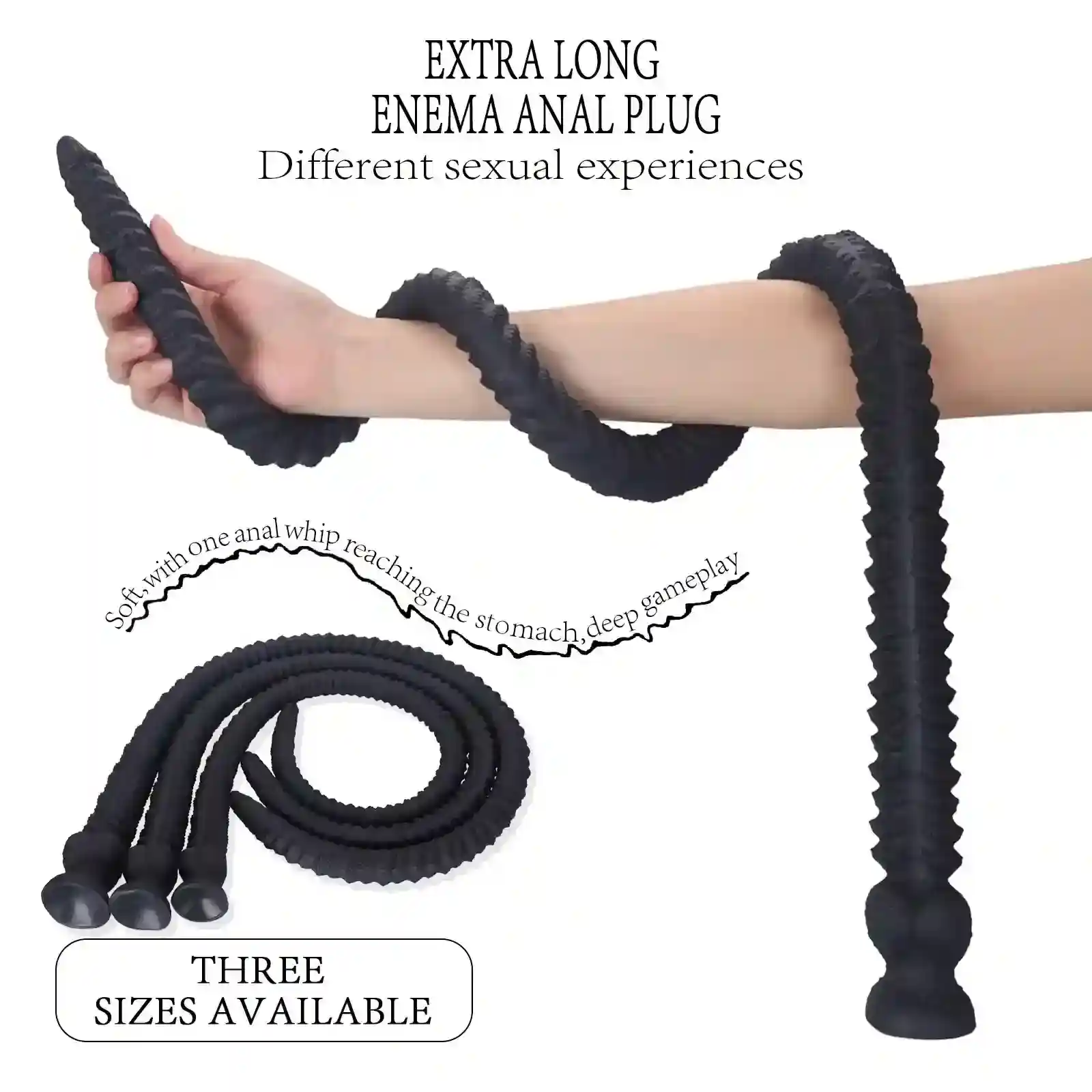 plug anal silicona negra ultralargo