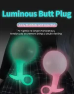plug anal silicona rosa luminoso suave