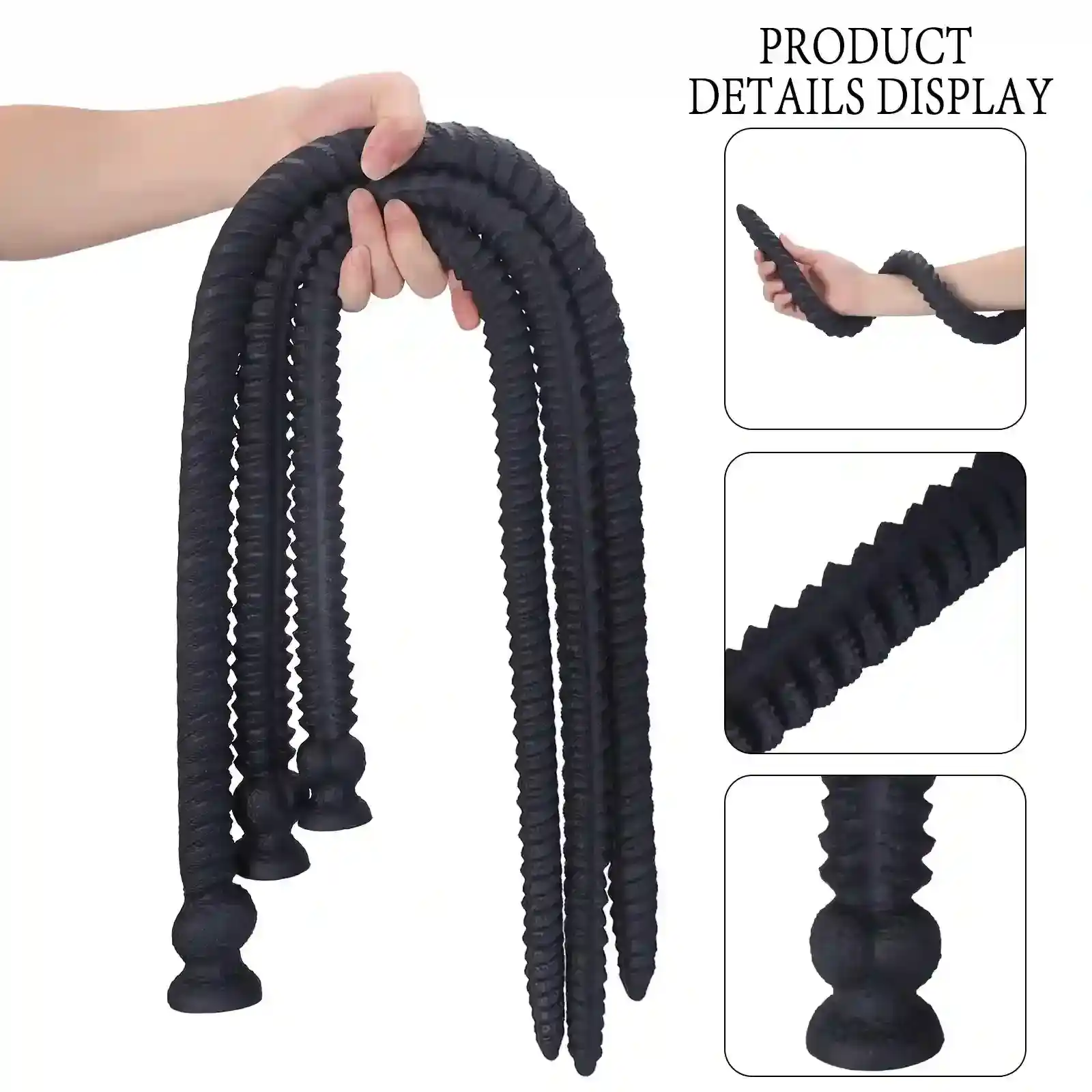 plug anal silicona texturizado grande