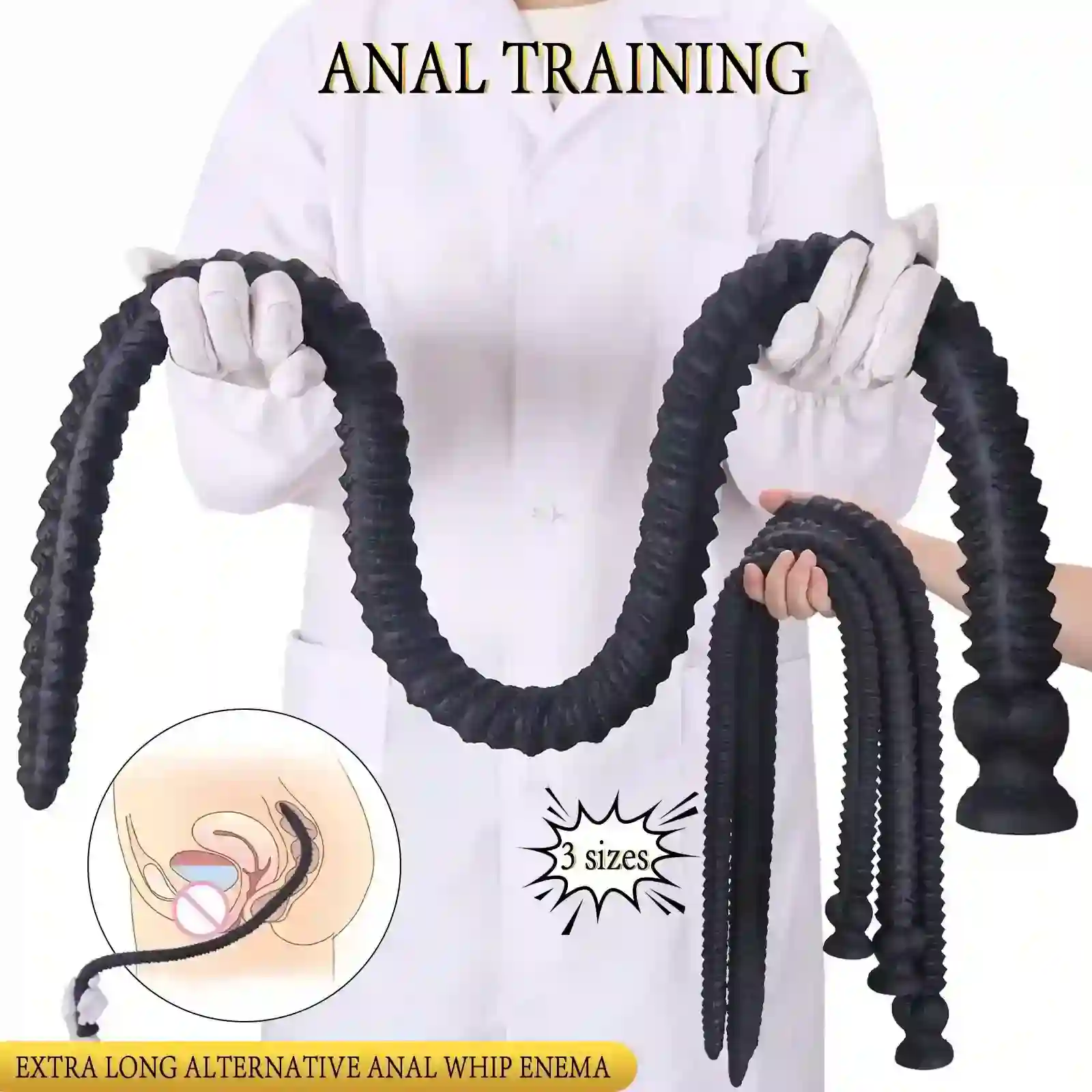 plug anal silicona texturizado mediano