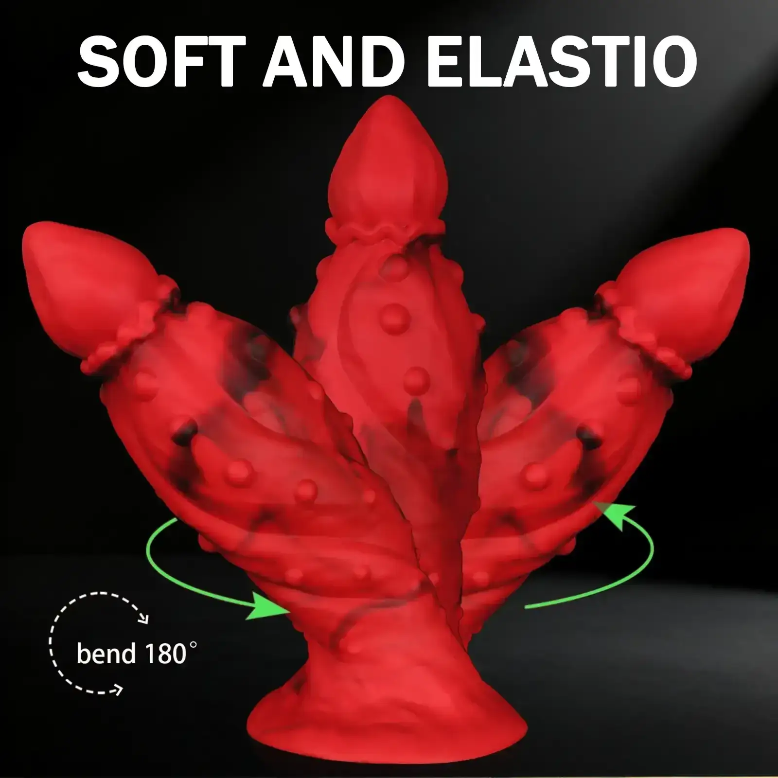 plug anal silicona ventosa nudos suaves
