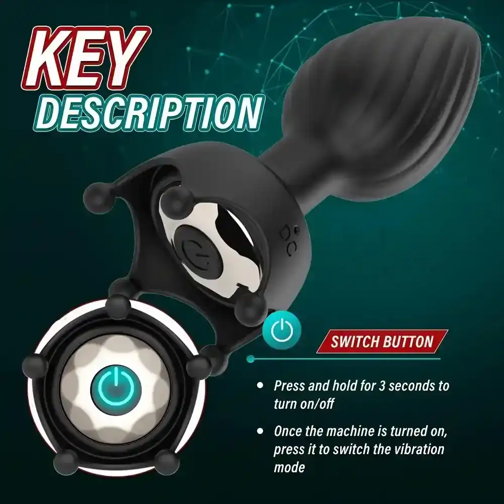 plug anal vibrador silicona hombre