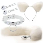 plug anal zorro acero inoxidable juguete sexual