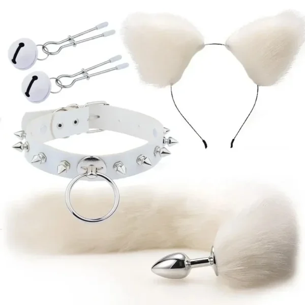 plug anal zorro acero inoxidable juguete sexual
