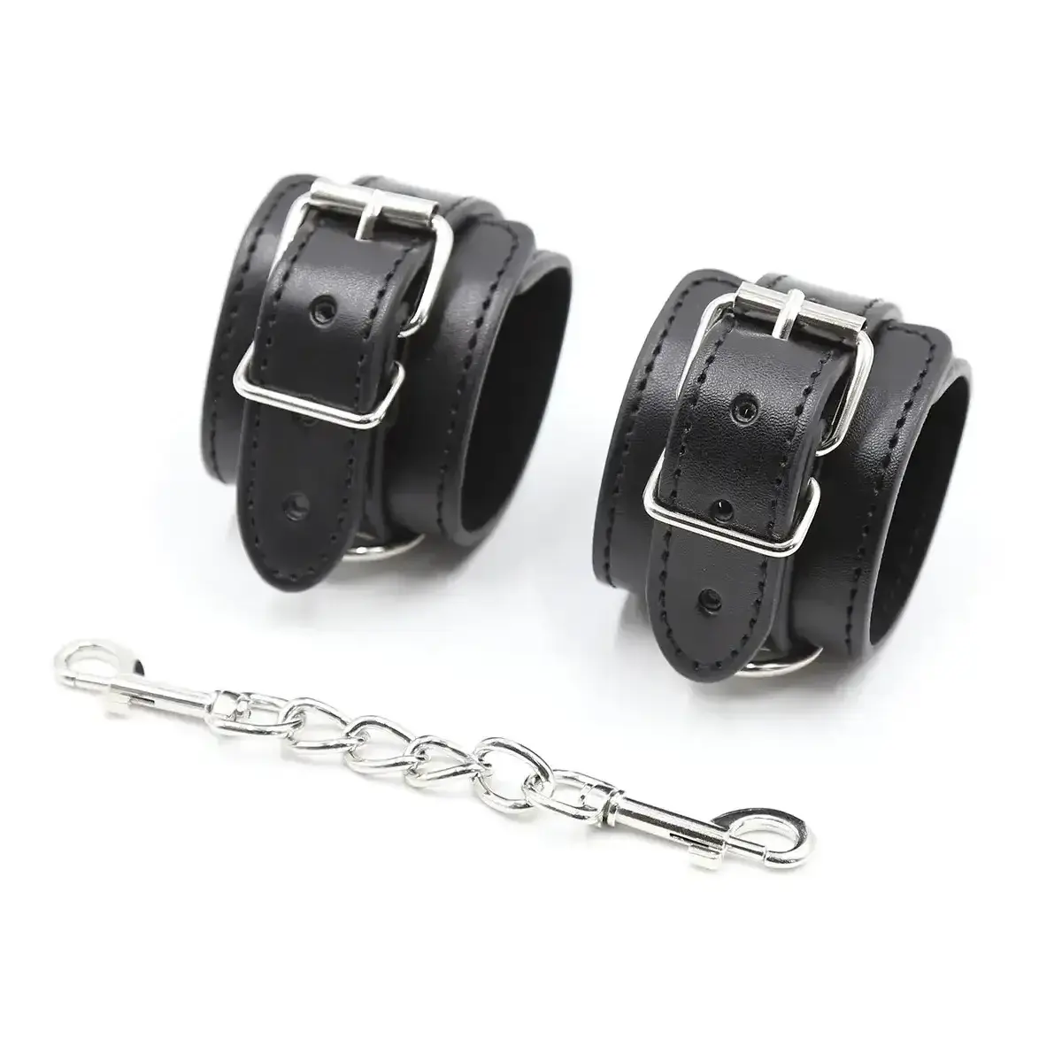 restricciones de cuero pu negro