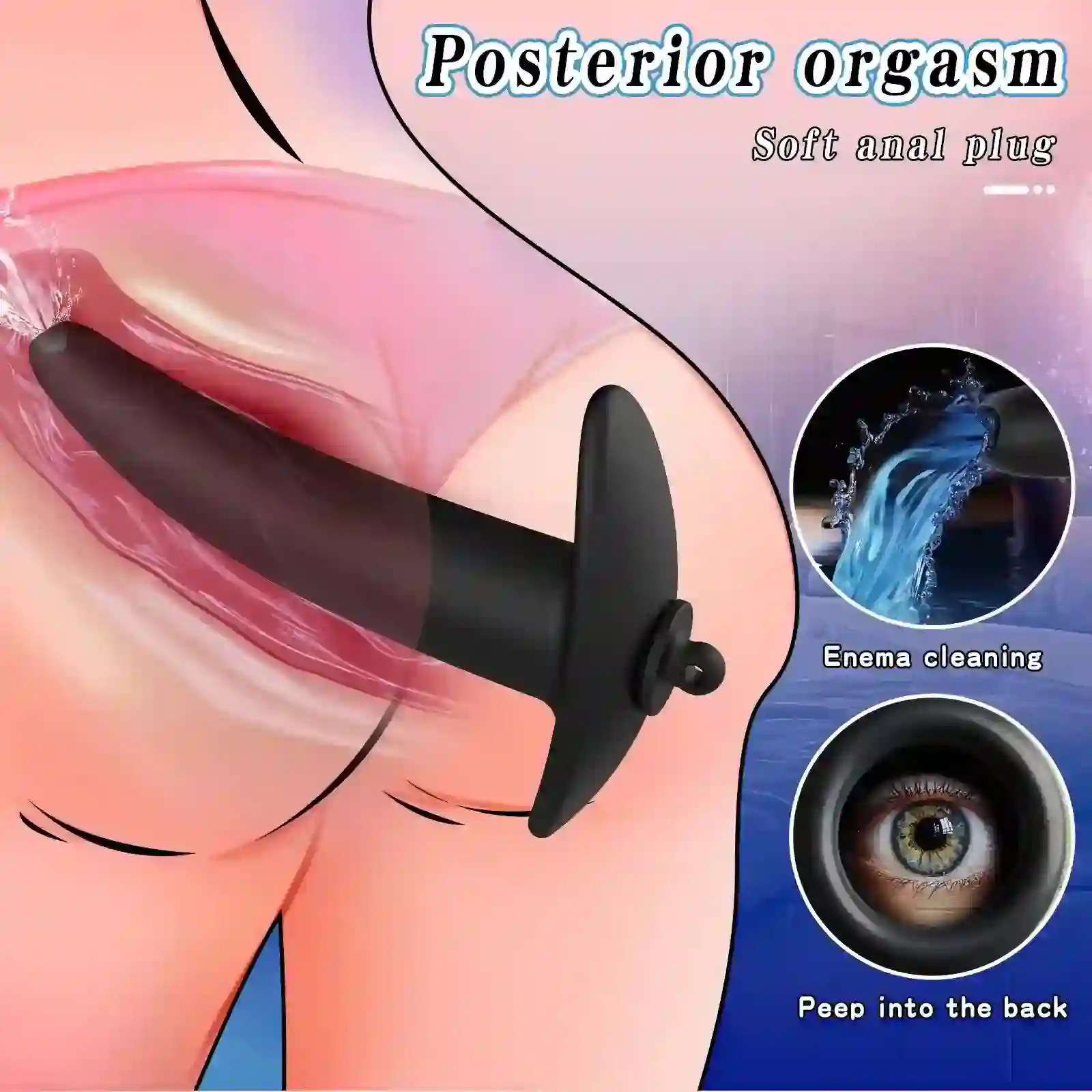 set anal hueco silicona cuerpo flexible