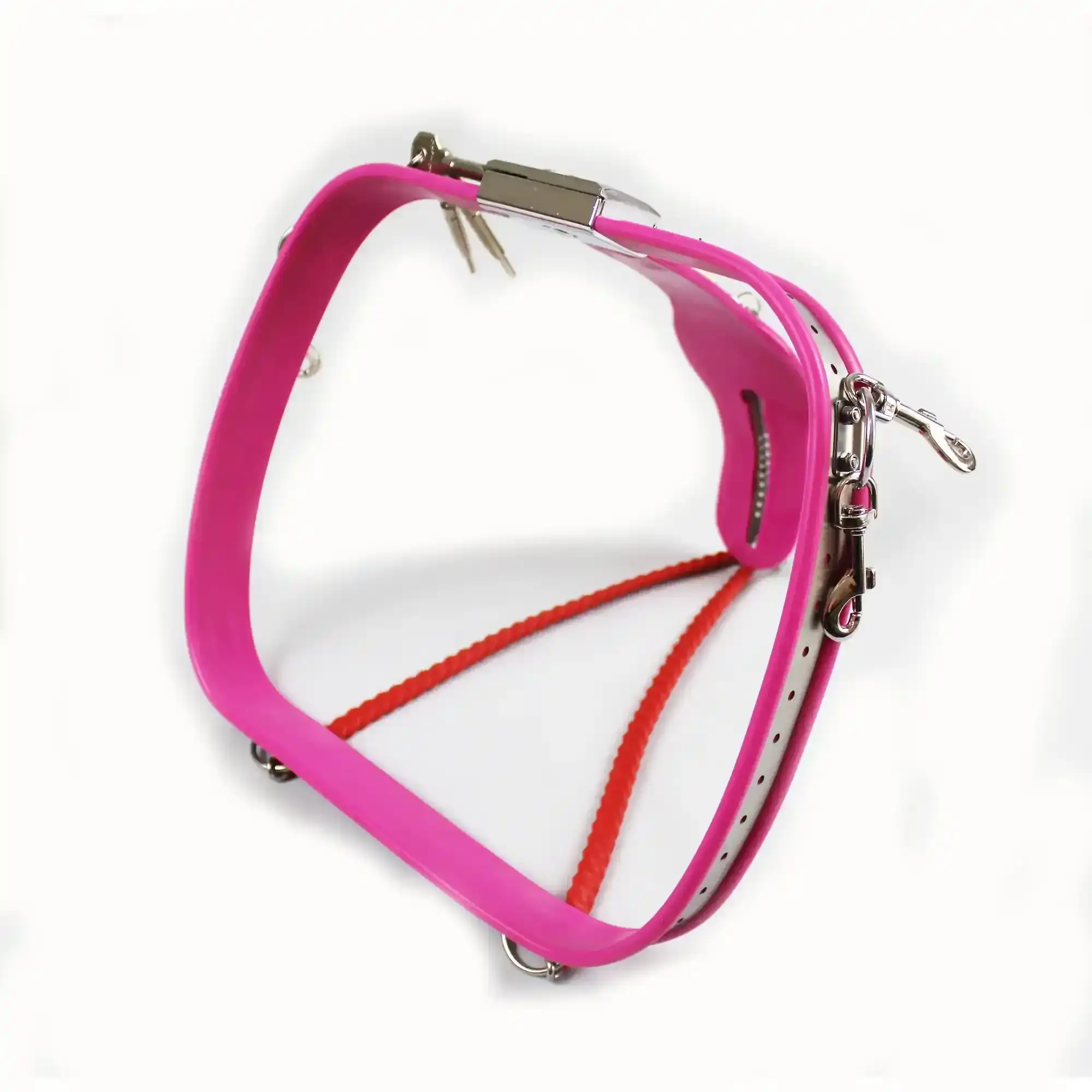 set de castidad rosa con silicona medica