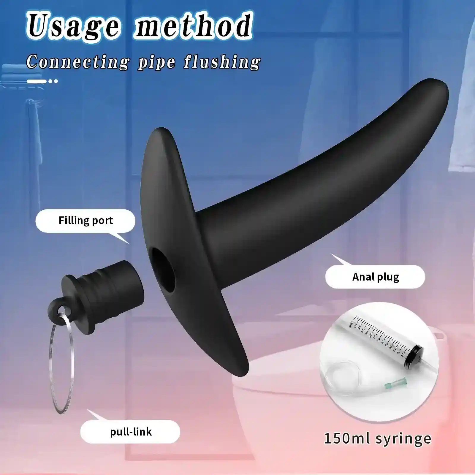 set dilatador hueco silicona negra