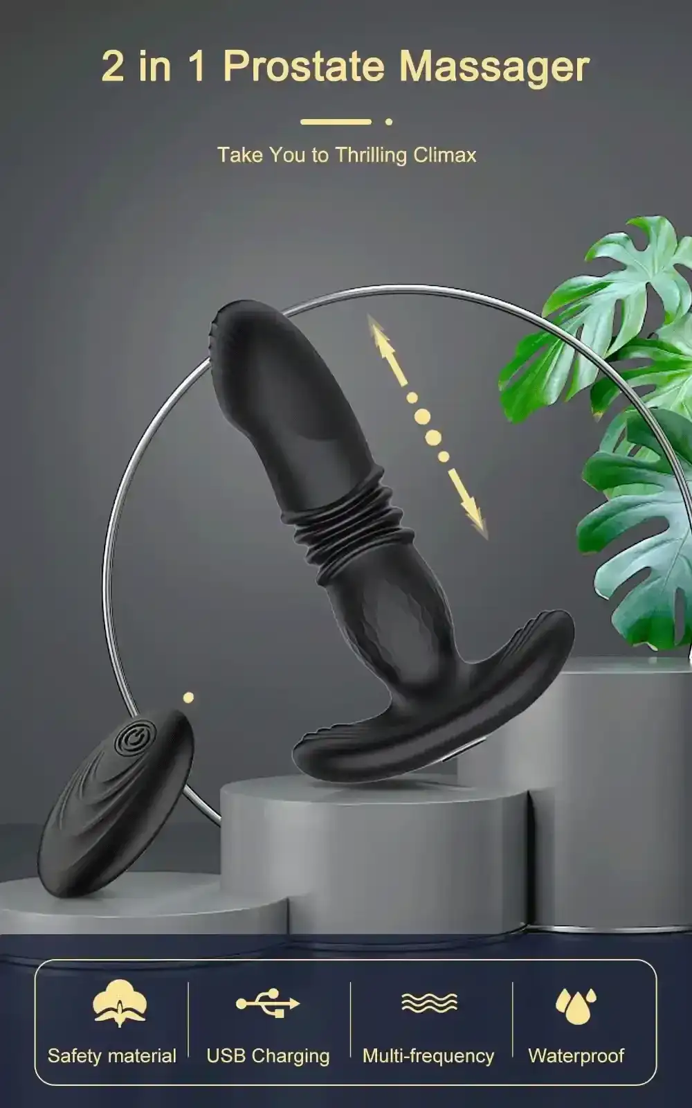 sextoy anal silicona medica impermeable