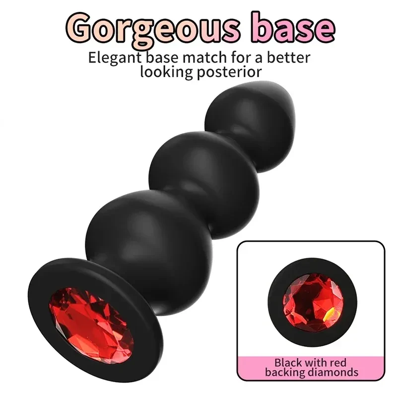 sextoy anal silicona medica tamano mediano diamantes