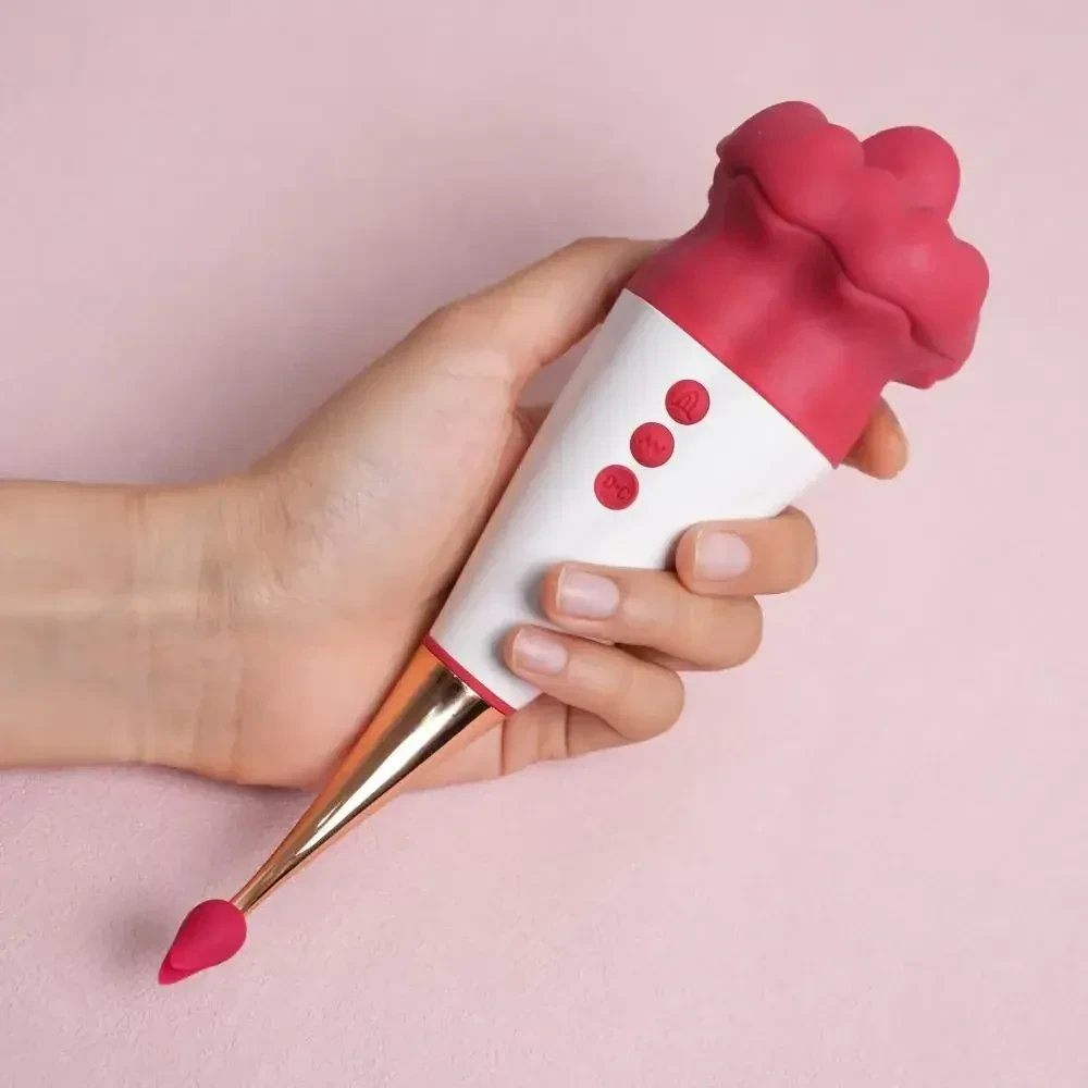 sextoy de silicona con puntas de lengua