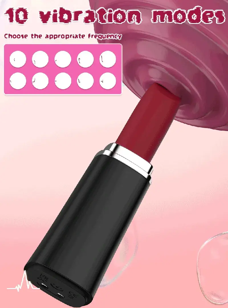 sextoy discreto forma pintalabios recargable