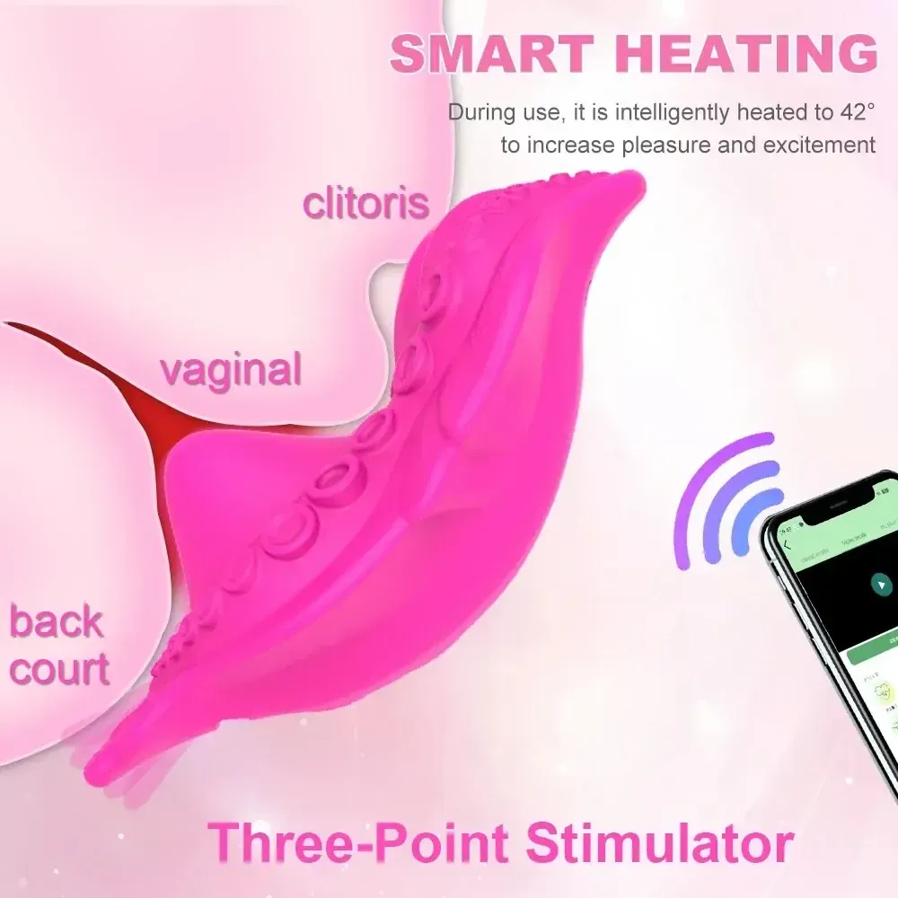 sextoy mariposa silicona medica impermeable