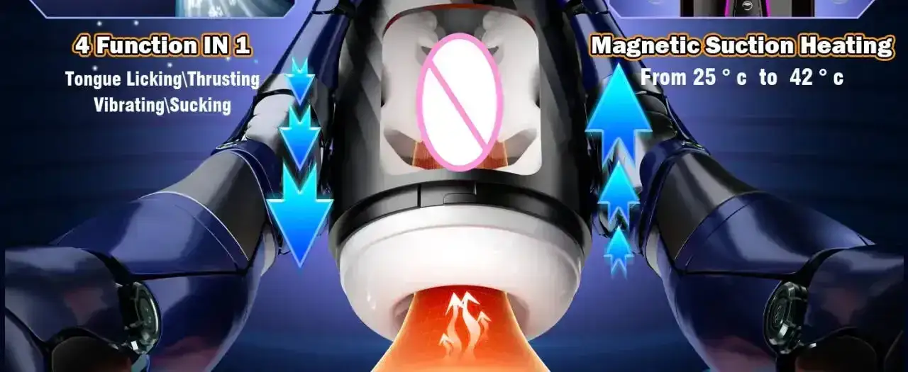 sextoy masculino con calor y movimiento interno
