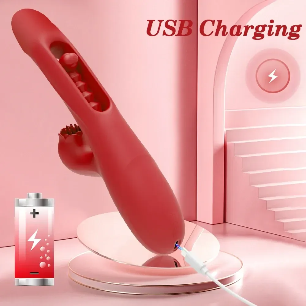 silicona medica vibrador con perlas internas