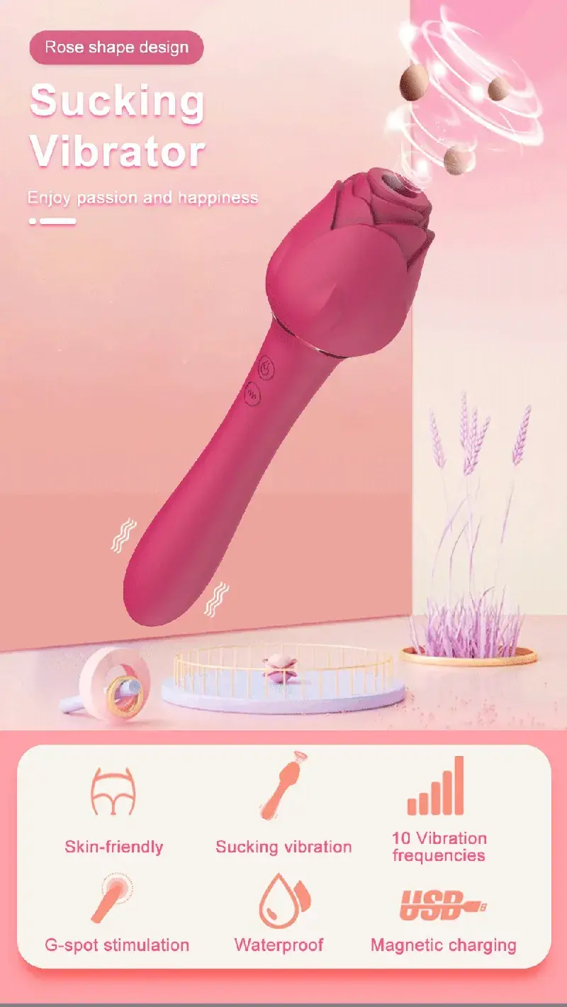 succionador clitoris vibratorio rosa