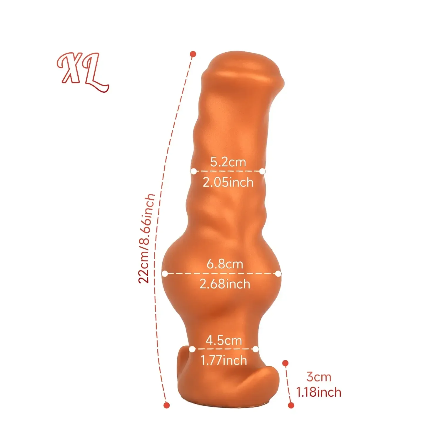tapon anal con forma de cola suave