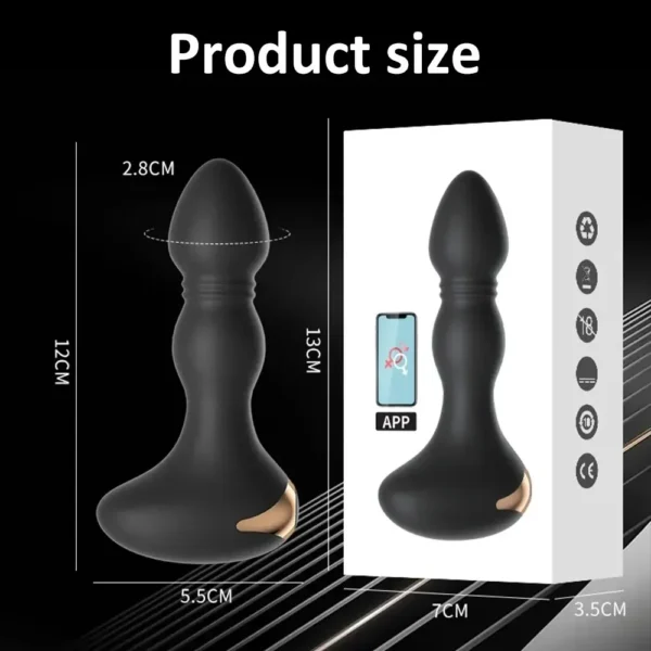 tapón anal control remoto recargable app