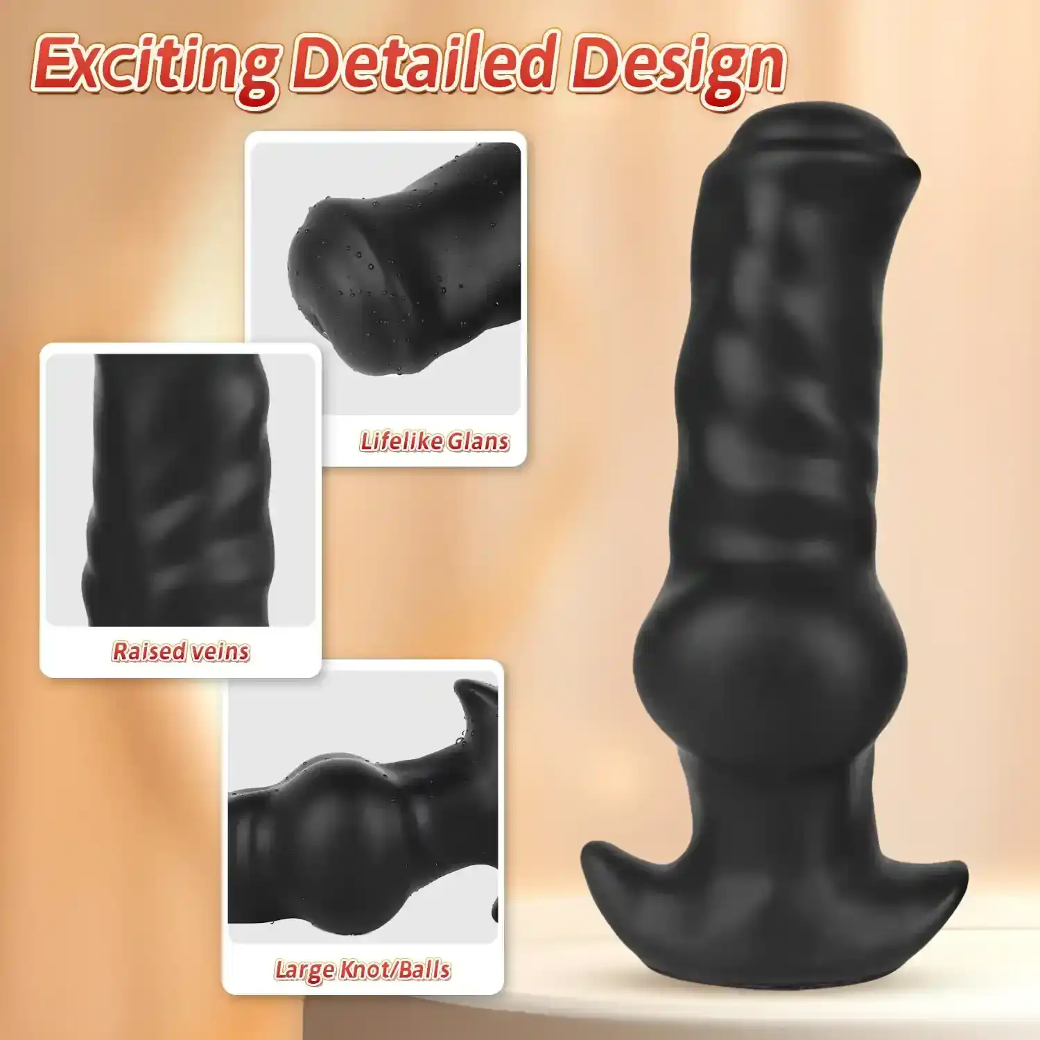 tapon anal silicona cola de animal grande