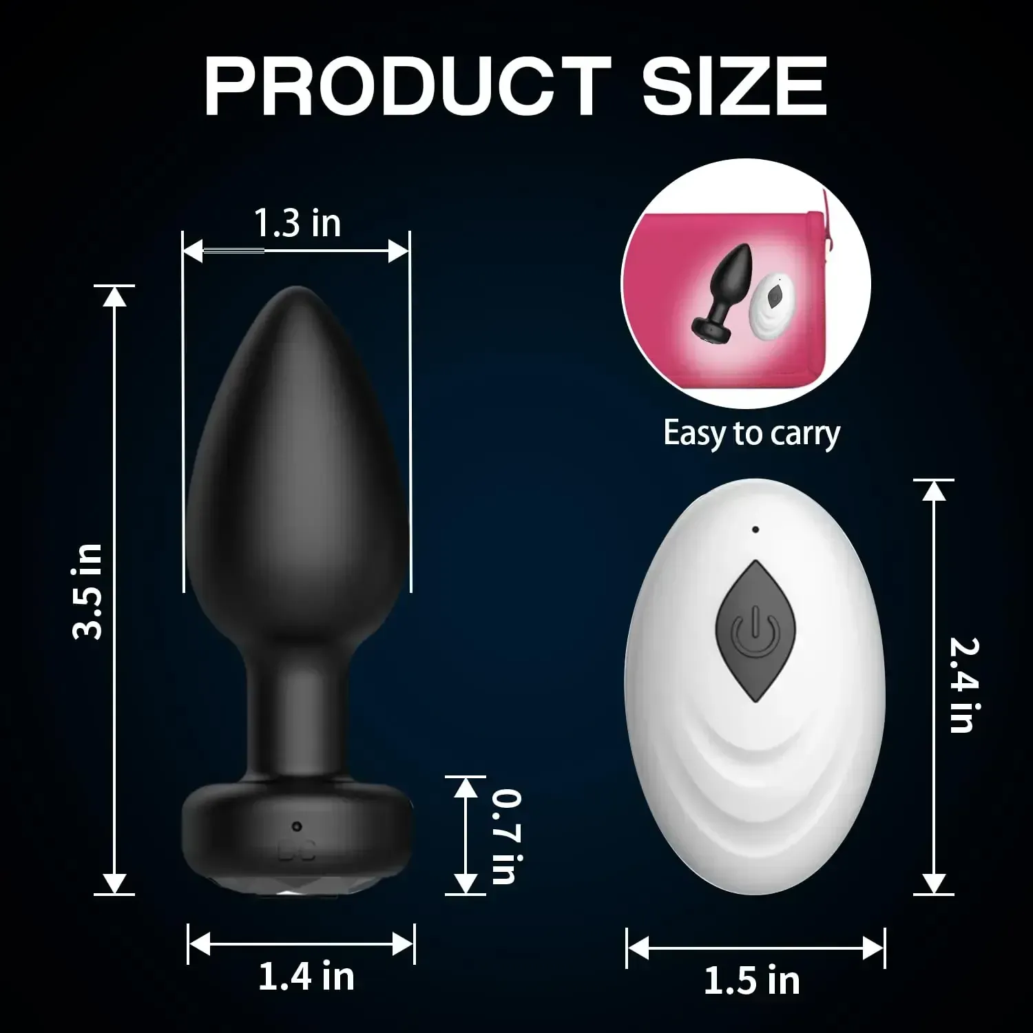 tapon anal silicona medica impermeable vibrador