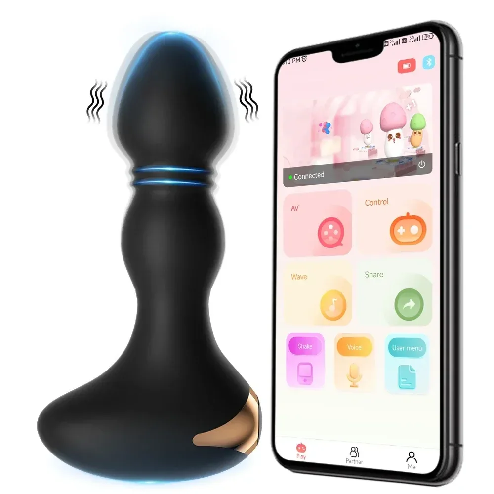 tapon anal silicona medica waterproof vibracion