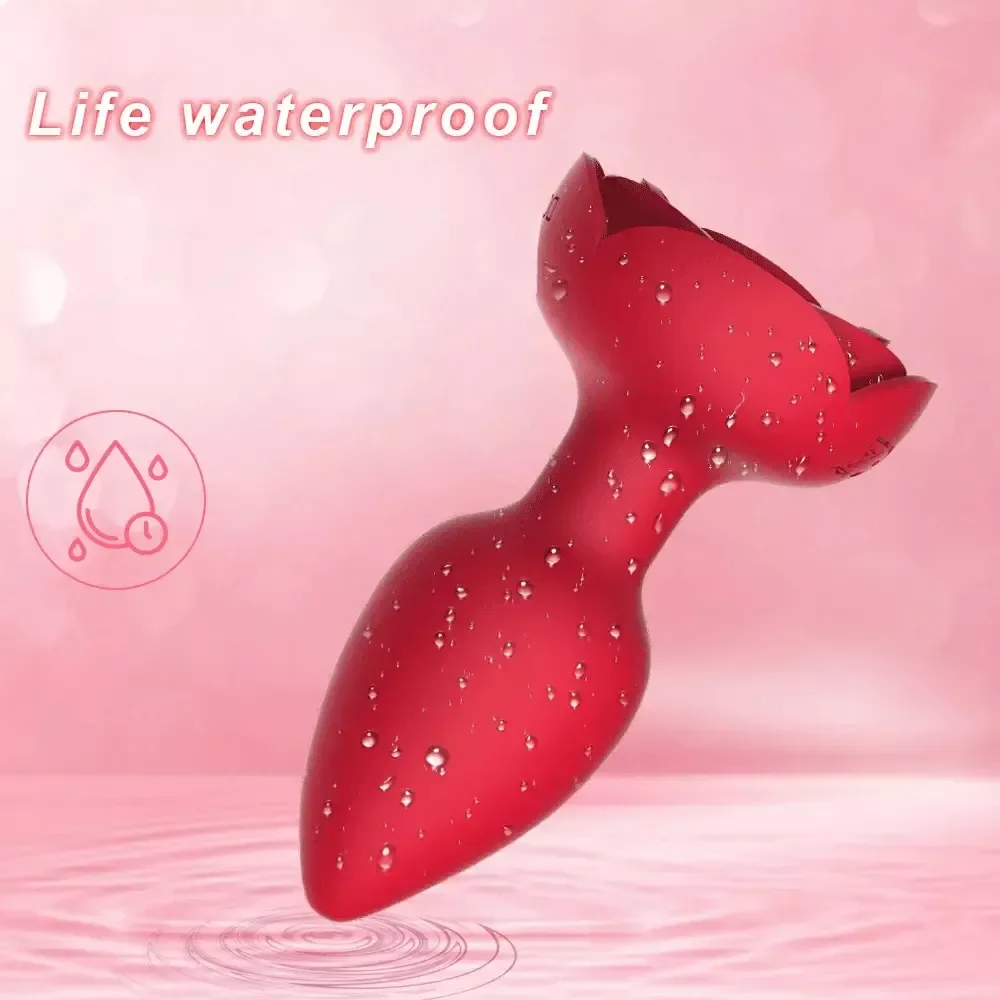 tapon anal silicona vibrante rosa