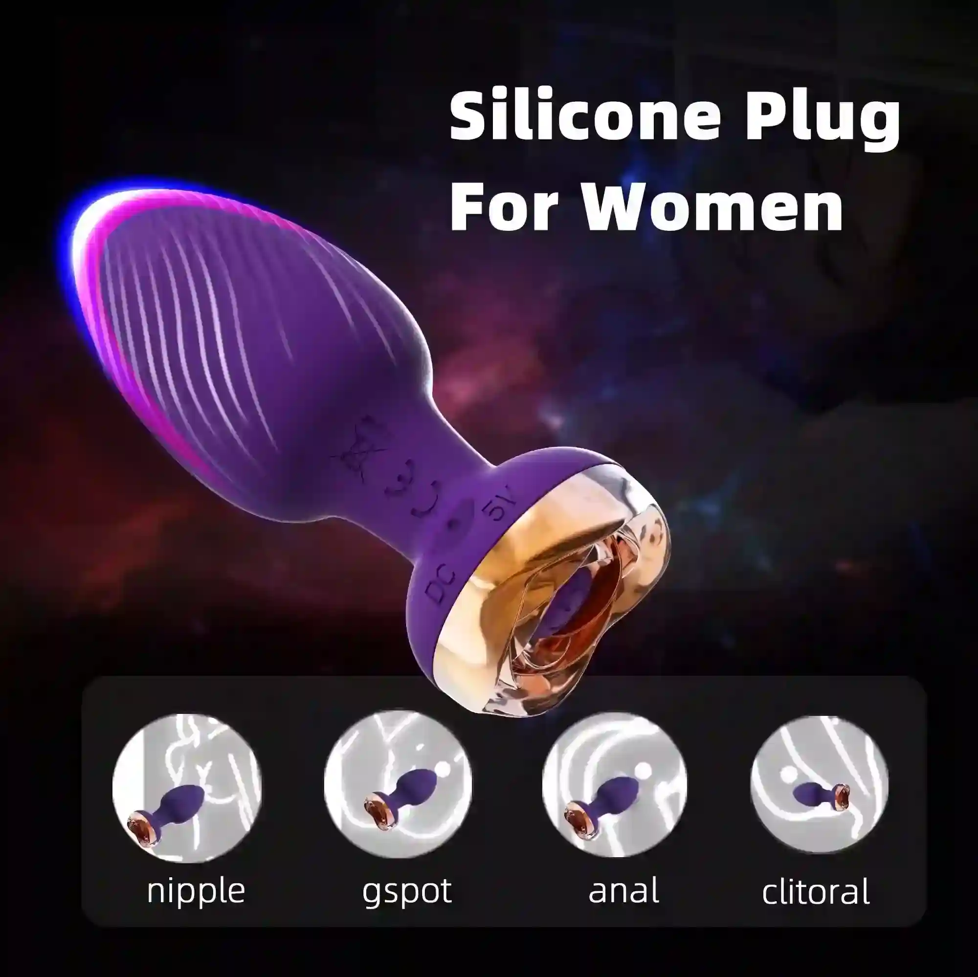tapon anal vibratorio silicona impermeable