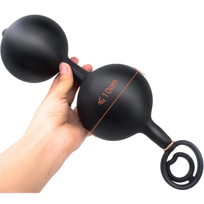 tpe inflable bola metalica negro