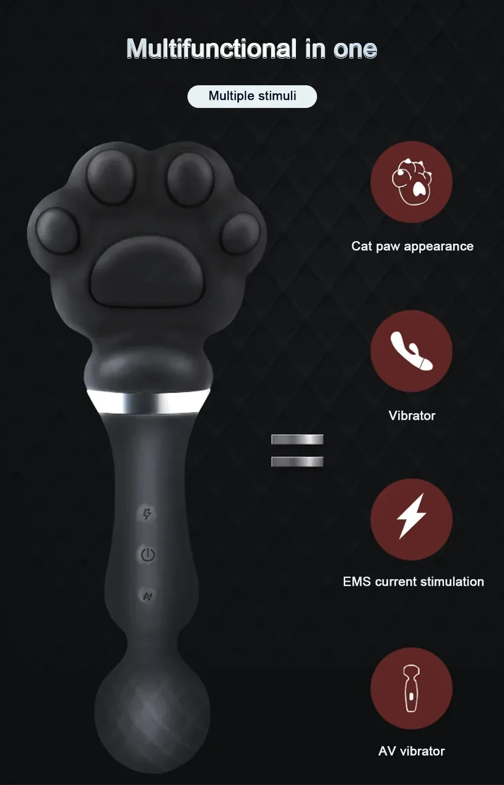 varita vibratoria ems microcorriente recargable